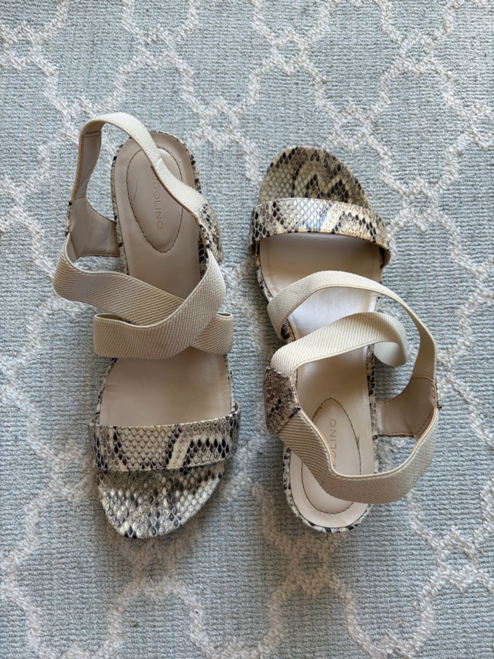 Bandolino Snake Print Women's Sandals - Size 8